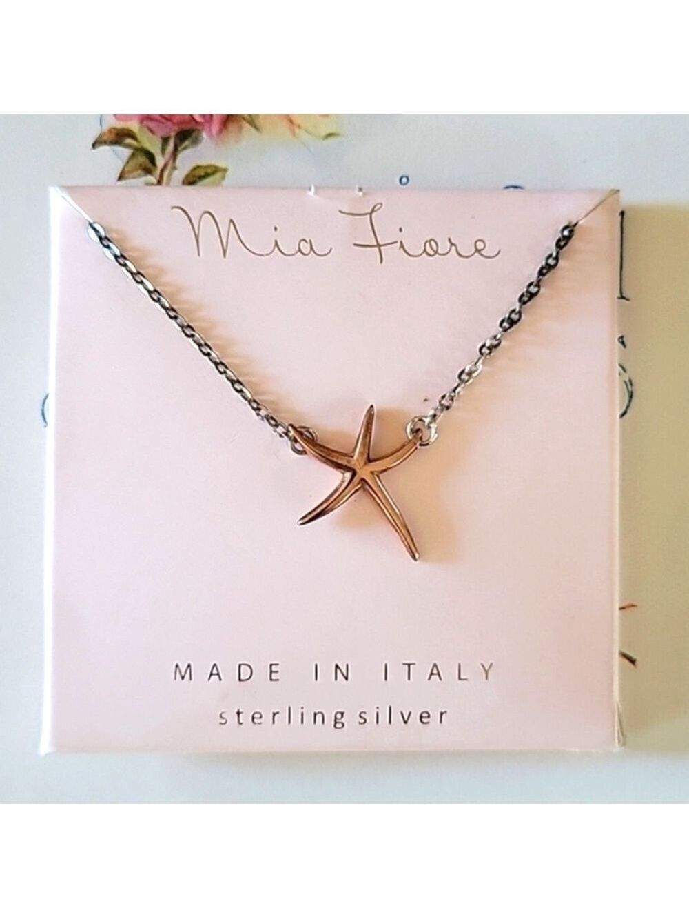 Mia Fiore Rose Gold Dancing Starfish Sterling Necklace